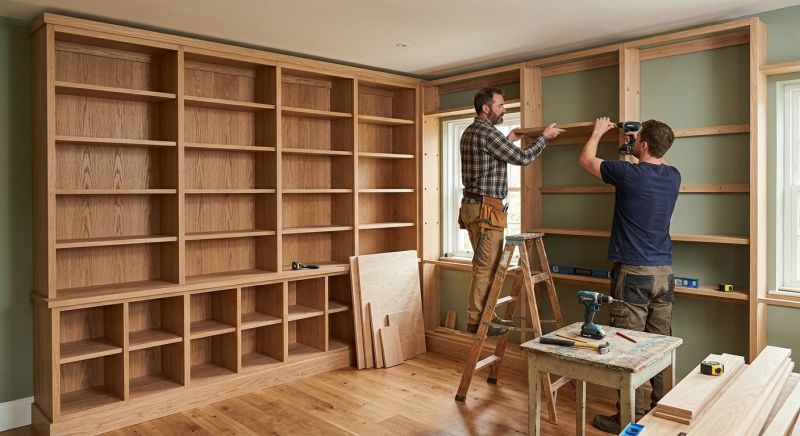 Custom Bookshelves Installation in Fairfax, VA